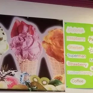 Ice cream flavors