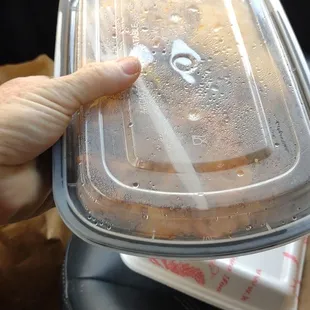 The food is good but the portions are TINY !!!  My husband will be hungry and angry after this tiny container of food .