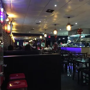 Tuesday night crowd. Friendly wait staff