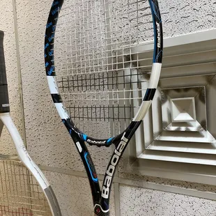 Big big racket. Found this hilarious and would love to try to play with this with the large balls they have for sale