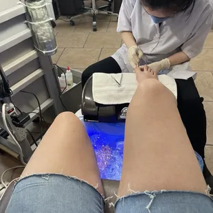 Pedi was relaxing, loved having WiFi, and quick service