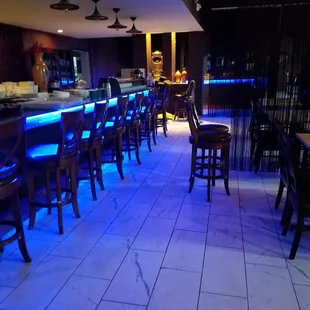 interior, sushi and sashimi