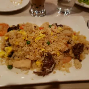 Beef,Shrimp and Chicken fried rice