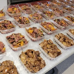 a table full of food