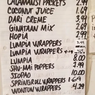 a list of fish balls