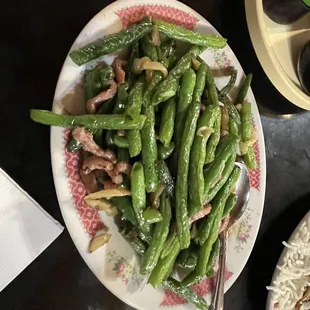 String beans w/ meat