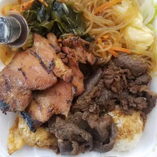 BBQ Beef and Chicken Combo Plate