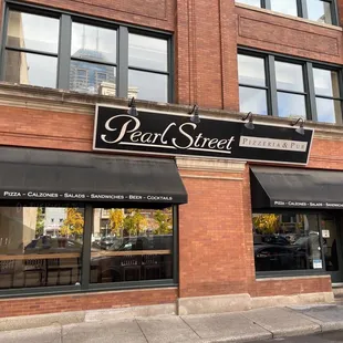 the front of the building