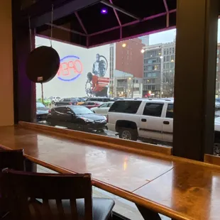 View from front window seating