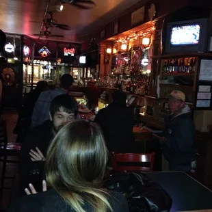 The bar area.