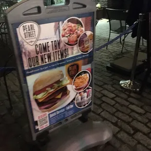 a sign for a restaurant