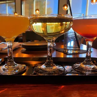 Mimosa trio Classic, peach Bellini, Paloma