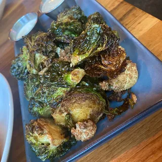 Fried Brussel Sprouts & Cauliflower