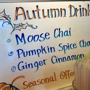 Autumn 2017 (Featured Drinks)