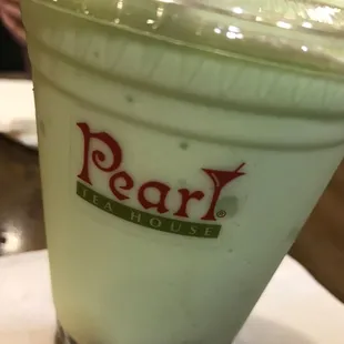 Honeydew Slush W/boba