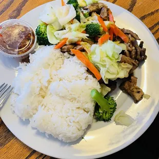 Bbq pork plate