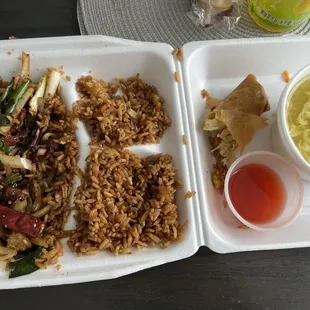 Mangolian beef fried rice combo