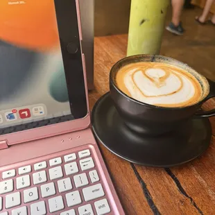 Old townsite latte and matcha latte