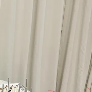 Dirty drapes and curtains