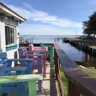 The view from the outdoor seating