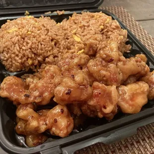 Orange Chicken Dinner Combination