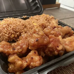 Orange Chicken Dinner Combination
