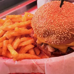 Buffalo Burger with Fries