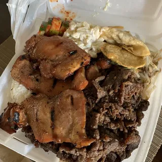 BBQ Beef and Chicken Plate