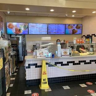 the counter area