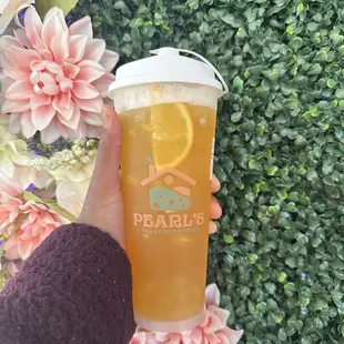 Passion fruit pineapple boba