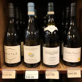 a variety of wines
