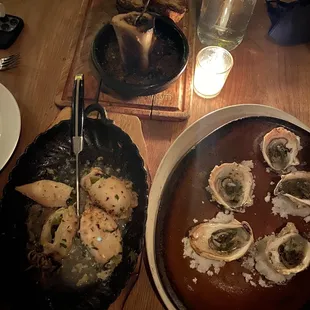 Oxtail (Bone marrow), octopus, oyster