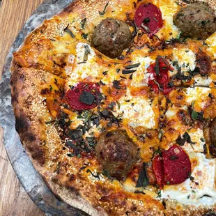 Meatball Pizza