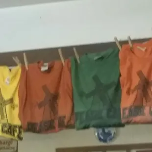 Dutch t-shirts I'm assuming were for sale.