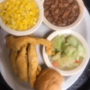 Friday's special)(fried catfish)(11am to 2pm)(11.00