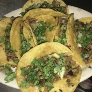 Street Tacos) (asada ,chicken Tinga  or Al pastor )($3.50 each)