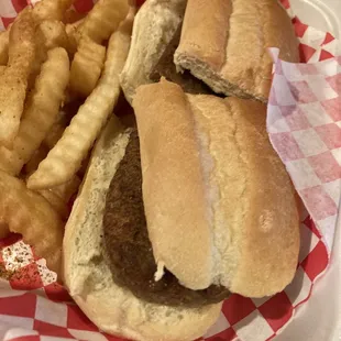 Steak Hoagie plain w fries