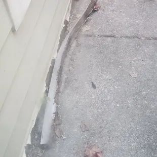 Trim from under the screen door
