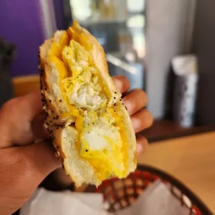Egg cheese bagel