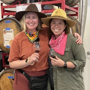 Lea and Tricia at the winery!