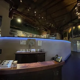 the bar area