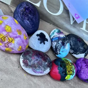 Dropped off 8 Rocks today with JoJo Siwa tattoos on them for their Rock Garden my daughter and I painted!!