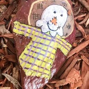 &quot;Kindness Rocks&quot; Take one leave one rock garden, love this scarecrow one!