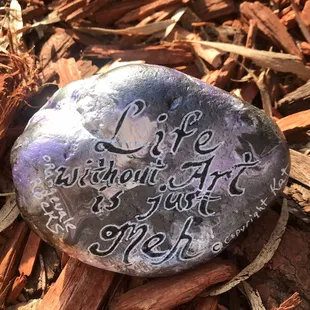 Rock Garden, I love how this one was painted and the saying is so true! @orangevalerocks