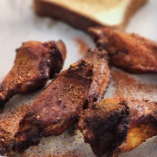 Smoked, dry rub wings!