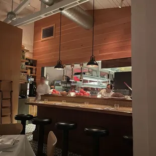 sushi and sashimi, interior