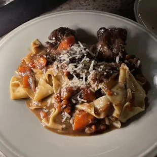 Braised beef cheek ragú with tagliatelle pasta
