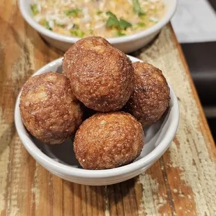 Fried bread with sea salt