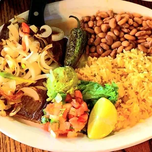 a plate of mexican food