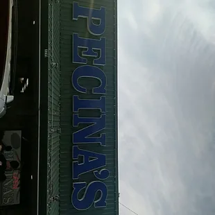 Outside building sign (sideways)